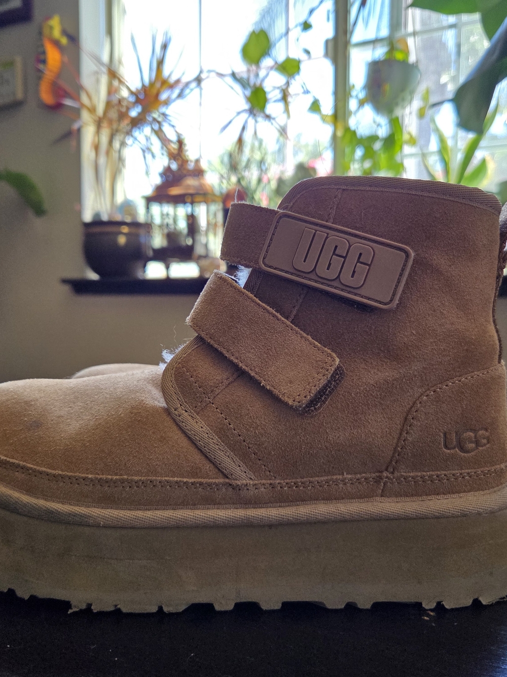 UGG Brown Suede Velcro Ankle Boot